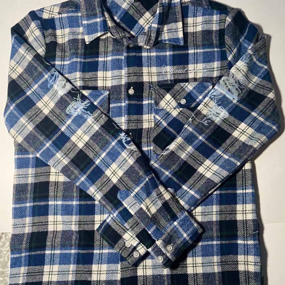 Official Man “Heartless” Rhinestones Men Flannel